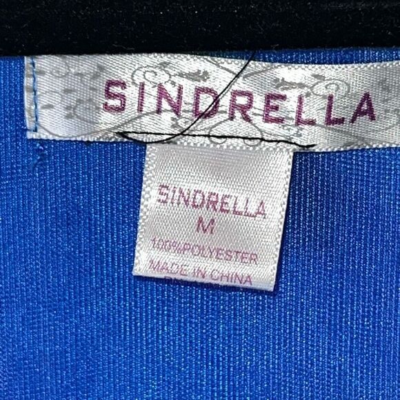 Sindrella Vintage 2 Piece Lace Slip & Robe Set Women’s Medium Royal Blue Sexy - Picture 4 of 9